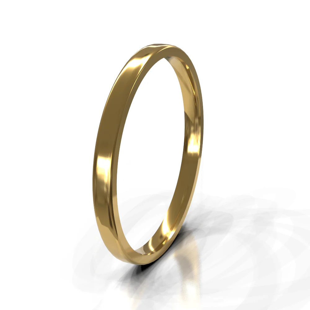 9ct Yellow Gold 2.5mm Plain Band